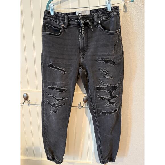 H and M Black Distressed Cargo Pants Size Small - Picture 2 of 6